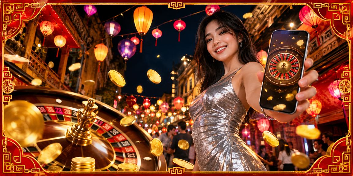 Bàn roulette với đèn lồng Hà Nội – không khí casino tại 73000